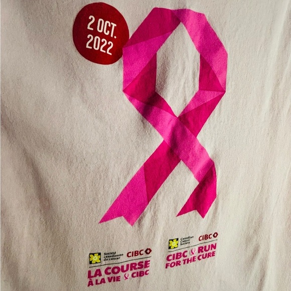💓Pink Ribbon Breast Cancer Run for the cure T-Shirt Great condition💓 - Picture 2 of 9